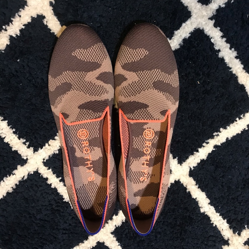 Rothy’s Taupe Camo Loafers size 10.5
